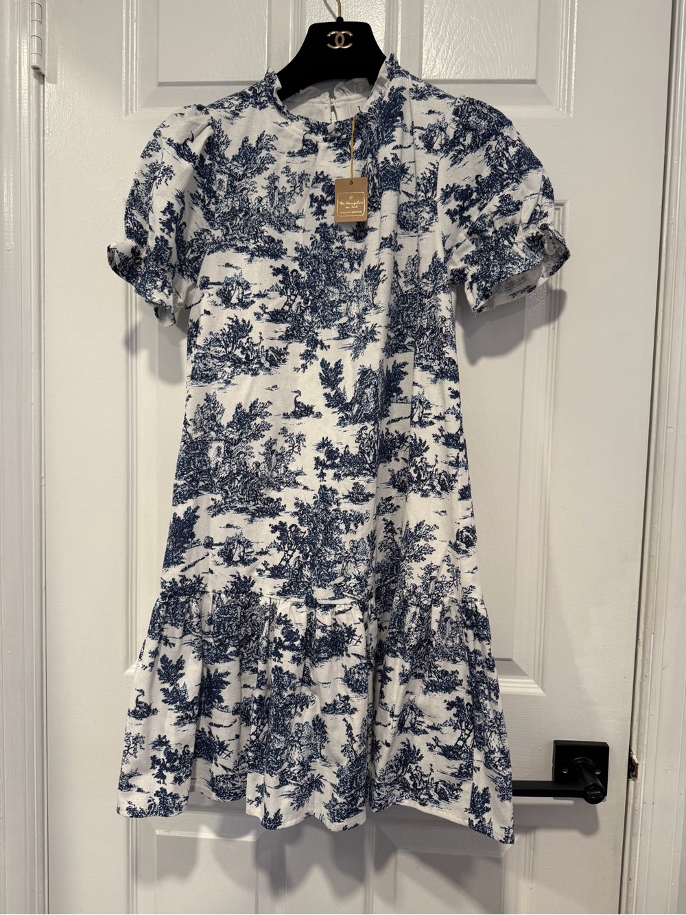 THML Blue and White Toile Casual Dress